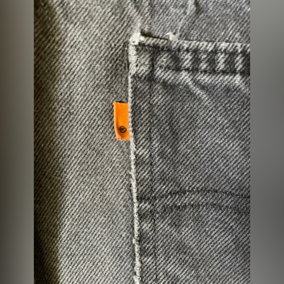 Rare 1990s Vintage Australian Faded Black Levis Denim Jeans / W 34 / Ora… - Picture 7 of 9